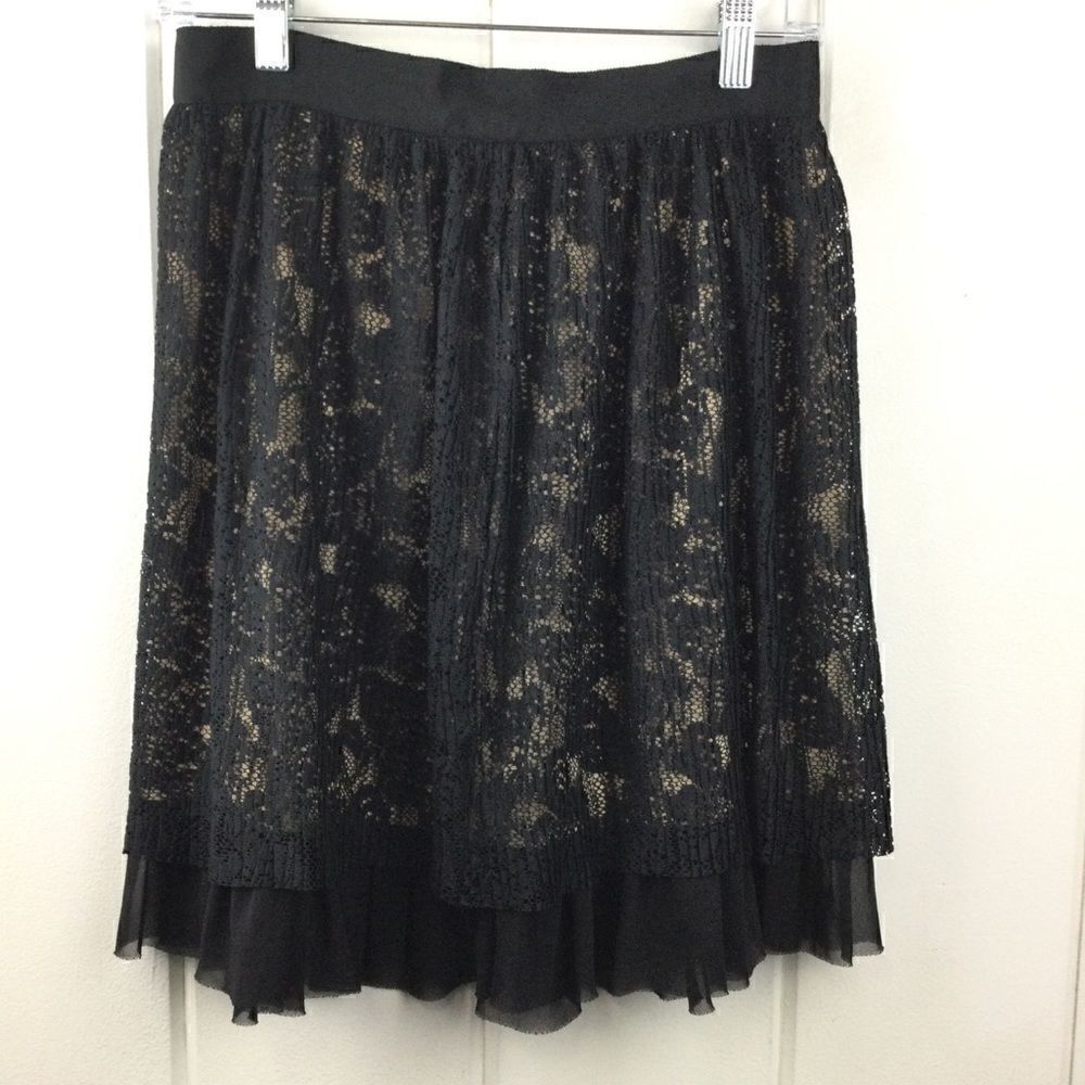 Rachel Rachel Roy Black Lace A-line Skirt - 6